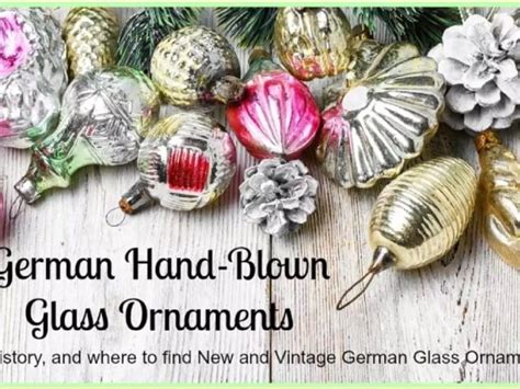 German Hand Blown Glass Ornaments- Delicate Christmas Tree Gems