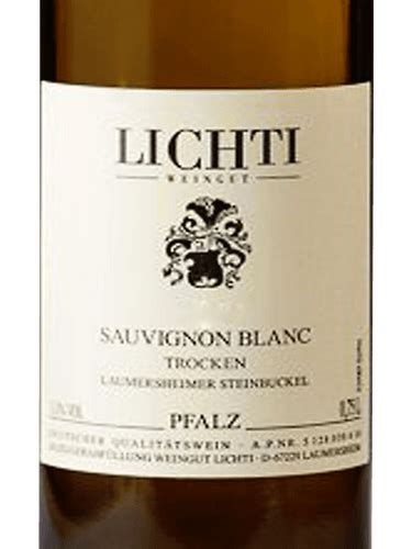 Lichti Laumersheimer Steinbuckel Sauvignon Blanc Trocken Vivino Us