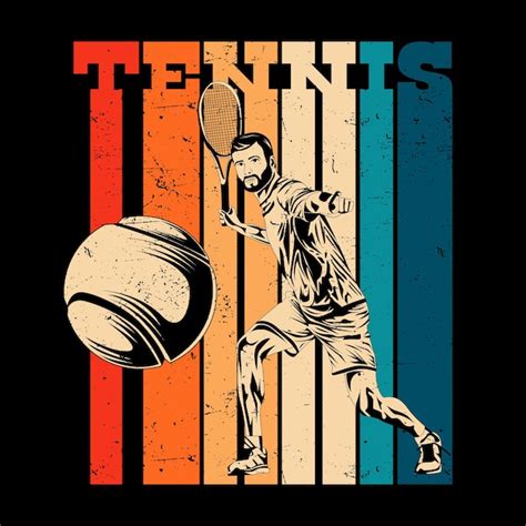 Premium Vector Vintage Tennis Player T Shirt Design Vector