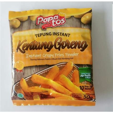 Jual Papatos Tepung Instant Kentang Goreng Renceng Pcs G