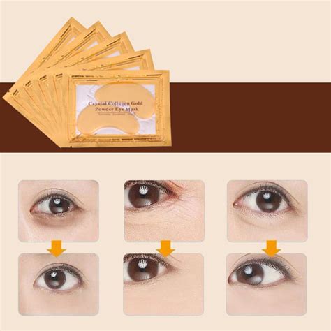 10 Pair Crystal Collagen 24k Gold Under Eye Gel Pad Face Mask Anti