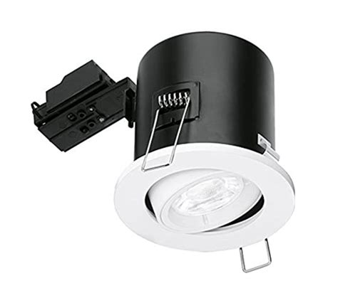 PRELUX Flame GU10 Fire Rated Downlight White Tiltable LEDVista Lighting