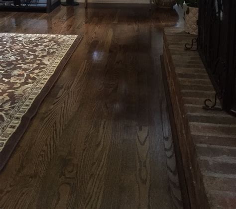 50 50 Minwax Provincial And Minwax Dark Walnut On Red Oak Oak Floors Red Oak Floors Red Oak