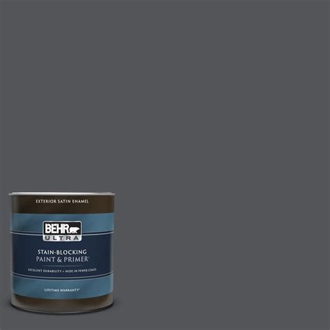 Behr Ultra Qt N Orion Gray Satin Enamel Exterior Paint