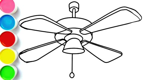 Lets Draw Ceiling Fan Drawings For Kids Youtube