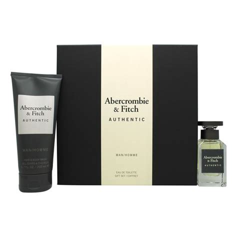 Abercrombie & Fitch Authentic Man Gift Set 50ml Eau De Toilette + 200ml ...