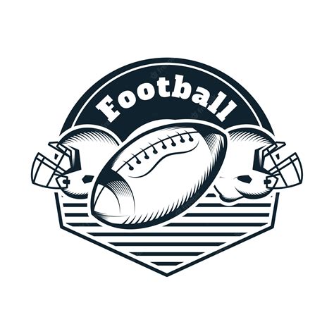 Premium Vector | Hand drawn american football logo template