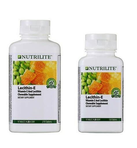 NUTRILITE AMWAY Lecithin E Vitamin E Chewable Natural 150 270 Tablets