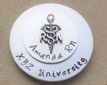 Personalized Stethoscope Nursing Pin Lpn Bsn Rn Nurse Pin Etsy