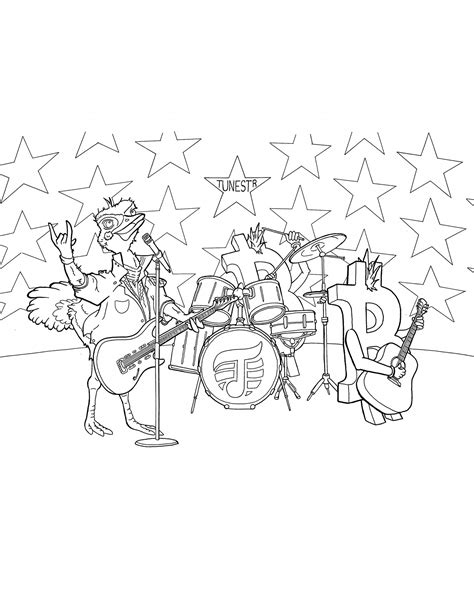 tunestr coloring page bitcoin cartoons