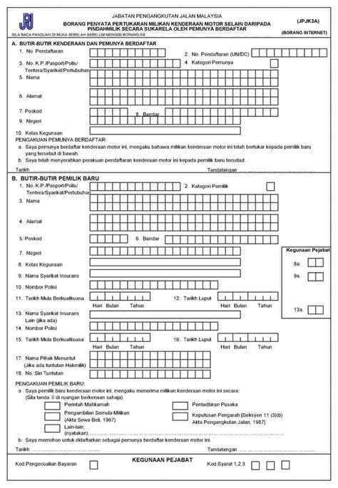 Contoh Surat Tukar Nama Pemilik Kenderaan Contoh Surat Rasmi Permohonan Geran Kereta Kuora B