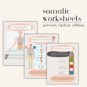 Somatic Worksheets Vagal Nerve Activity Sheets Printable Etsy