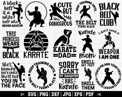 Karate Svg Bundle Karate Fighter Bundle Karate Cricut Karate Quotes