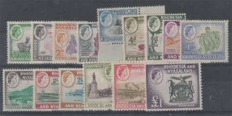 Zimbabwe Rhodesia Nyasaland Rhodesia And Nyasaland Qeii Set