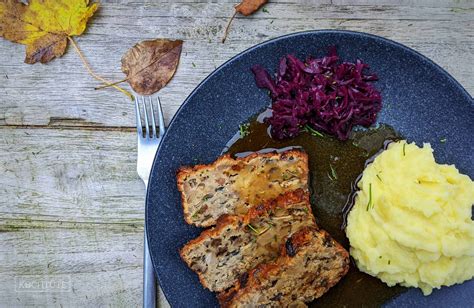 Maronen Nuss Braten mit Semmelknödeln und grünem Spargel Chris