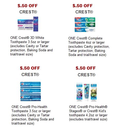 Crest Coupons | Coupon Network