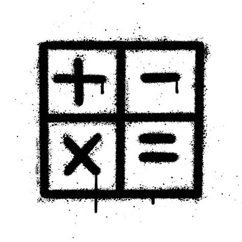 premium vector graffiti spray math isolated  white background