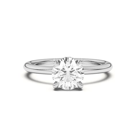 Joelle Hidden Halo Diamond Engagement Ring - 14K White Gold