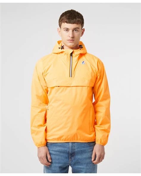 K Way Le Vrai 3 0 Leon Anorak In Orange For Men Lyst