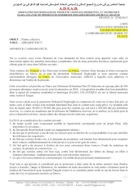 Modele De Lettre A Un Ambassadeur