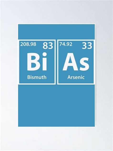 Bias Bi As Periodic Elements Spelling Poster By Cerebrands Redbubble