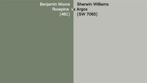 Benjamin Moore Rosepine 461 Vs Sherwin Williams Argos Sw 7065 Side