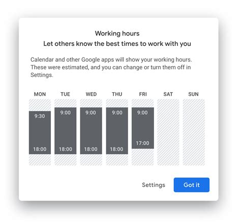 Google Workspace Updates Updated Working Hours In Calendar Helps