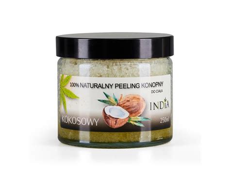 India Naturalny Konopny Peeling Kokosowy Z Olejem Z Konopi Ulotka