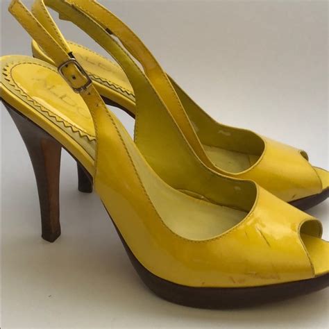 Aldo Shoes Aldo Yellow Heels Poshmark