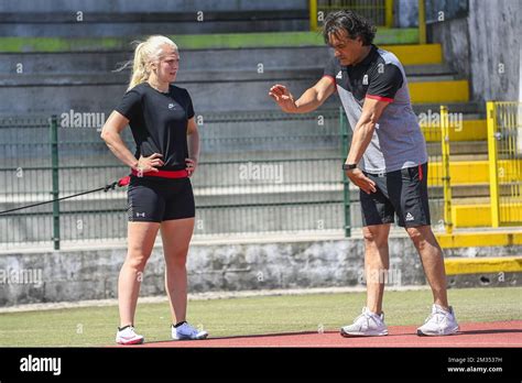 Belgian Skeleton Athlete Kim Meylemans And Athletics Coach Fernando