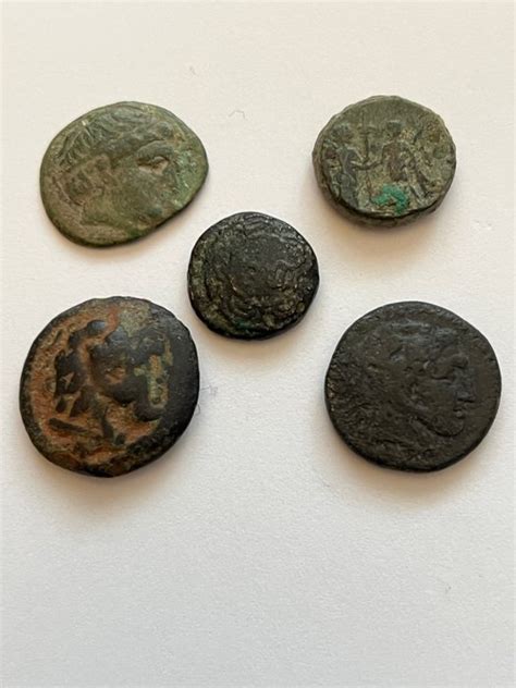 Griekenland Lot of 5 Æ coins incl Philip II Alexander Catawiki