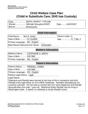 Fillable Online Dhs State Or Report Oregon Department Of Human