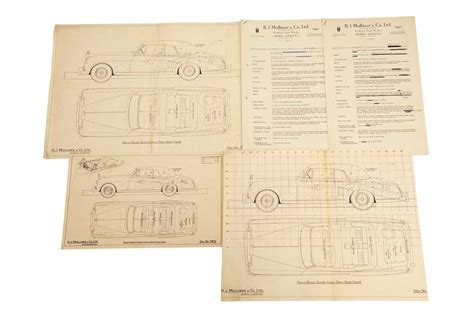 Lot 315 Three Period Rolls Royce Blueprint Type