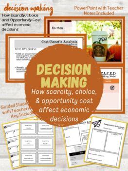 Decision Making Scarcity Choice And Opportunity Cost Affect Economic