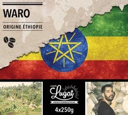 1Kg café en grains Bio Moka Waro Ethiopie Cafés Lugat