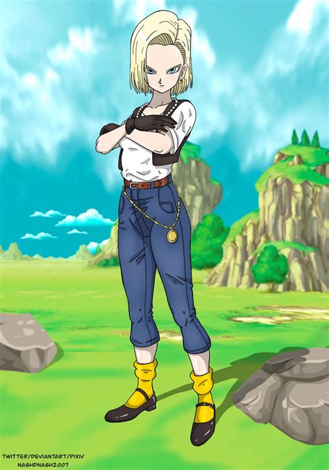 Android 18 Crossing Arms By Nashdnash2007 On Deviantart