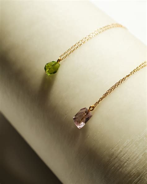 OLIVINE AMETHYST GOLD NECKLACE LIMITED METAFORMI