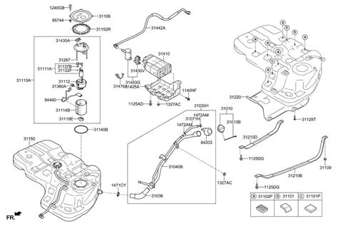 A Detailed Diagram Of The Exhaust System In The 2004 Hyundai Santa Fe