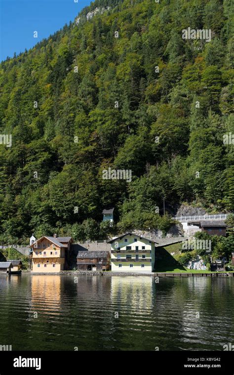 View of Hallstatt from Hallstatt Lake Stock Photo - Alamy