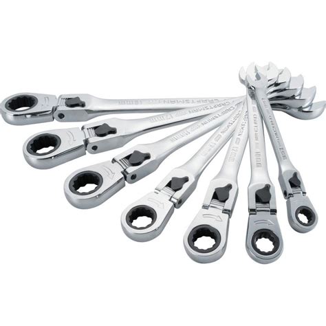 CRAFTSMAN 7-Piece 12-point Metric Reversible Ratchet Wrench Set at ...