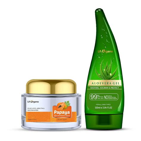 Buy La Organo Aloe Vera Gel For Face And Hair Moisturization And Papaya