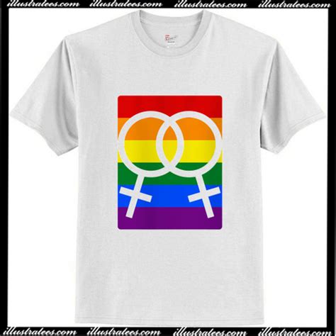 Lesbian Pride Rainbow T Shirt