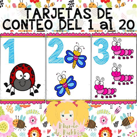 Tarjetas De Conteo Del 1 Al 20 Mundo De Rukkia