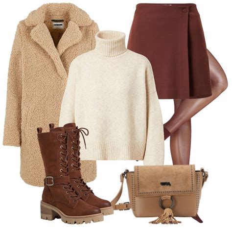 Outfit Voor De Winter Frauen Outfit Komplettes Feinstrumpfhose