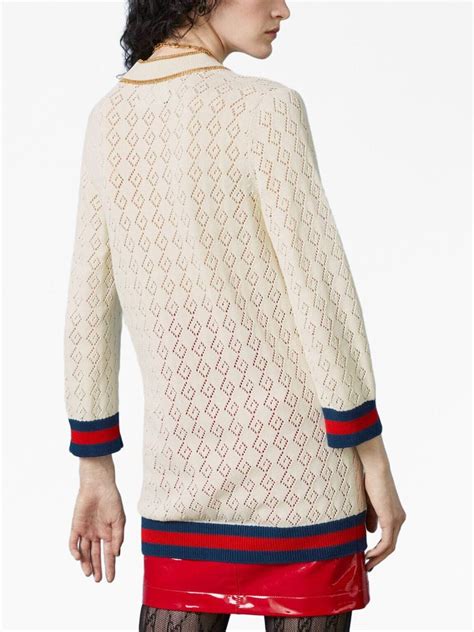 Gucci G Monogram Pointelle Cotton Cardigan Farfetch