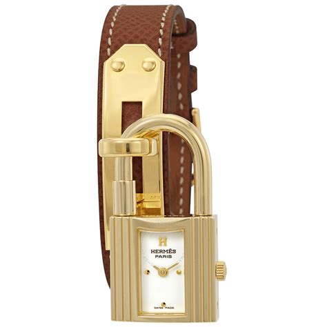 Hermes Kelly White Dial Tan Leather Ladies Watch 023725WW00 - Hermes - Watches - Jomashop