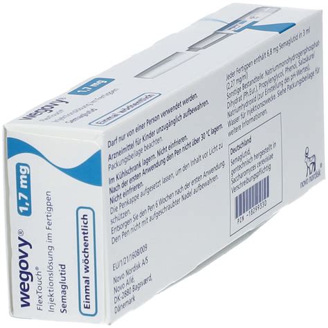 WEGOVY 1 7 Mg FlexTouch Injektionslsg Fertigpen 1x3 Ml Mit Dem E Rezept