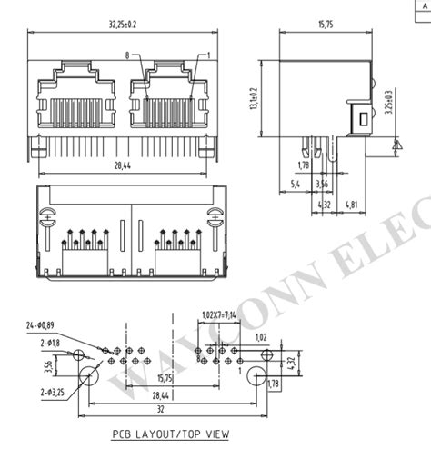 Rj45 Connector Cad Drawing