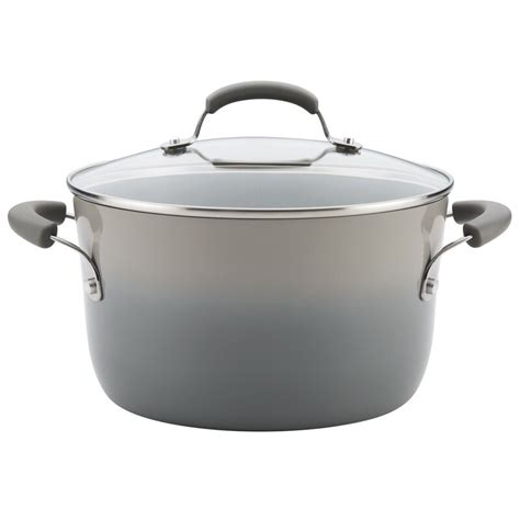 Rachael Ray Classic Brights 6 Qt Non Stick Aluminum Stock Pot With Lid