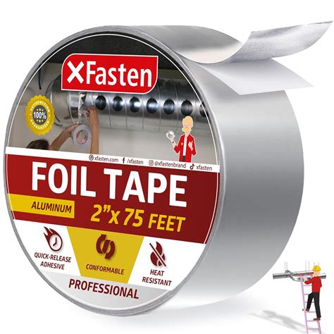 Xfasten Aluminum Foil Reflective Duct Tape Inches X Feet Mil